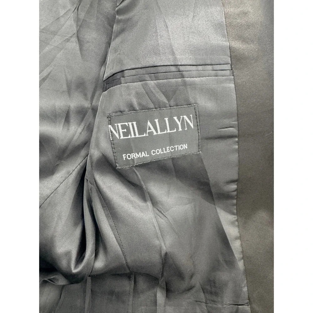 Neil Allyn Tuxedo Jacket 34R Black  Peak Lapel Single Button Coat Formalwear